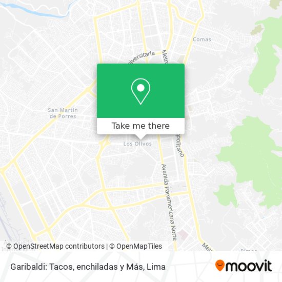 Mapa de Garibaldi: Tacos, enchiladas y Más