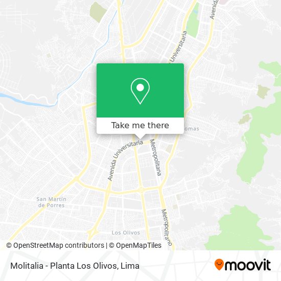 Molitalia - Planta Los Olivos map