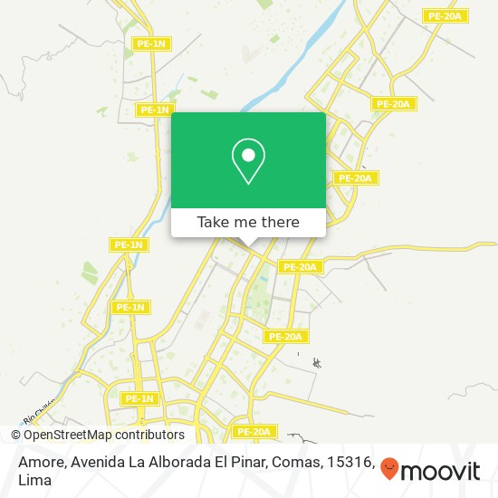 Amore, Avenida La Alborada El Pinar, Comas, 15316 map