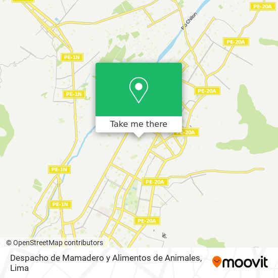Despacho de Mamadero y Alimentos de Animales map