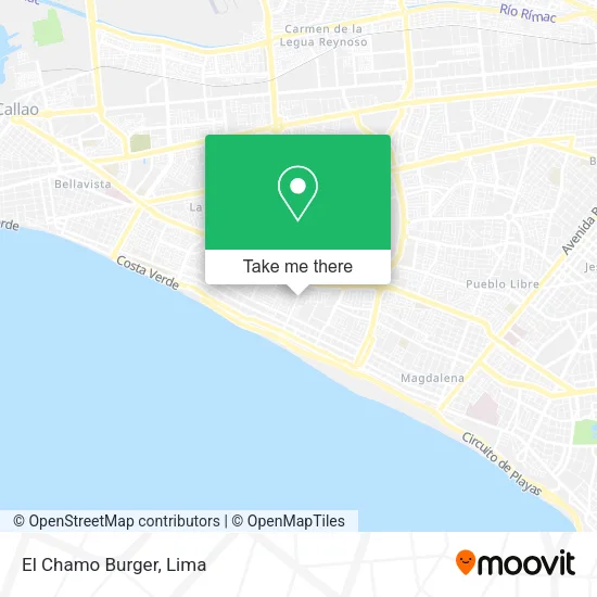 Mapa de El Chamo Burger