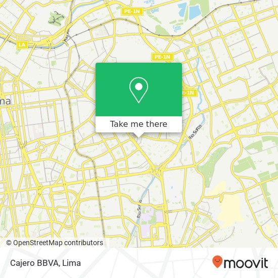 Cajero BBVA map