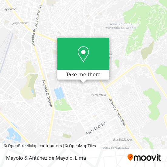 Mayolo & Antúnez de Mayolo map