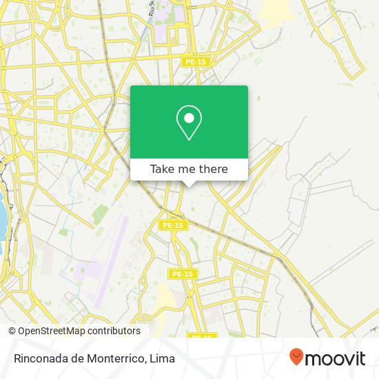 Rinconada de Monterrico map