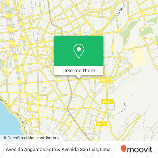 Mapa de Avenida Angamos Este & Avenida San Luis