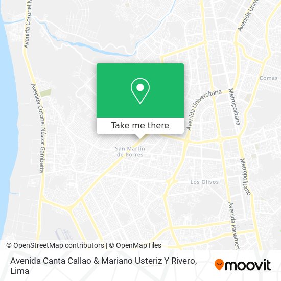 Avenida Canta Callao & Mariano Usteriz Y Rivero map