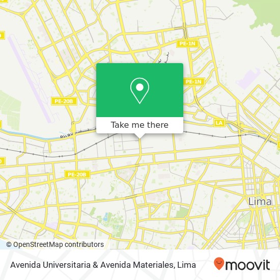 Avenida Universitaria & Avenida Materiales map