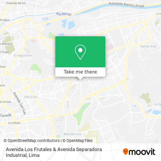 Avenida Los Frutales & Avenida Separadora Industrial map