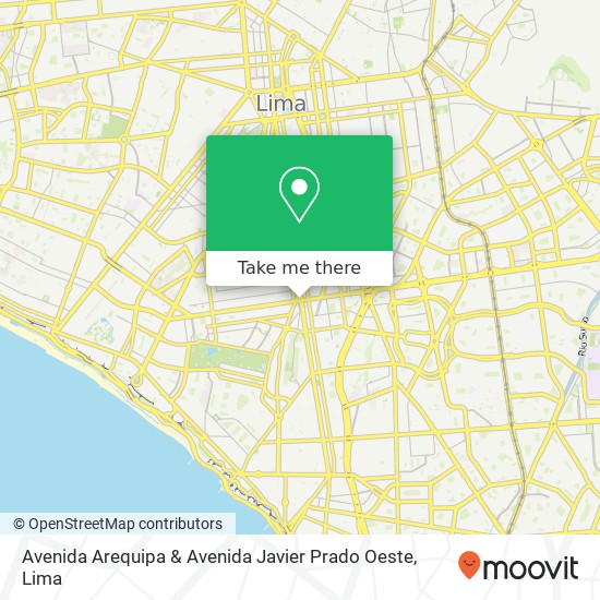 Avenida Arequipa & Avenida Javier Prado Oeste map