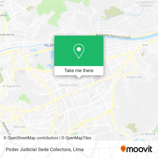 Poder Judicial Sede Colectora map