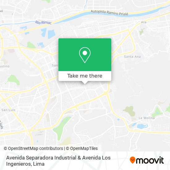 Avenida Separadora Industrial & Avenida Los Ingenieros map