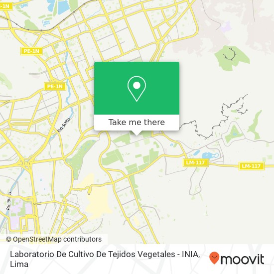 Laboratorio De Cultivo De Tejidos Vegetales - INIA map