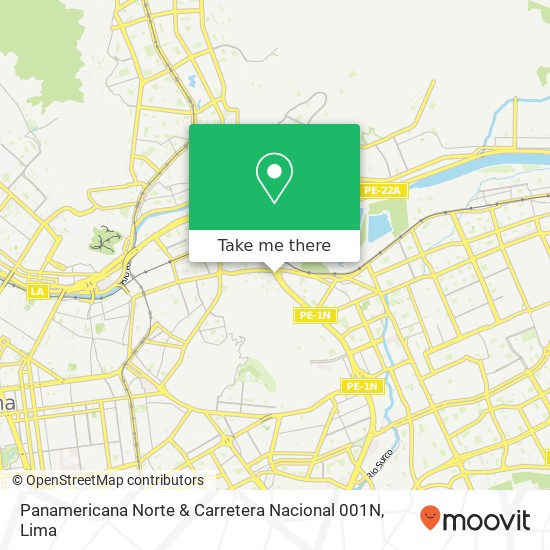 Panamericana Norte & Carretera Nacional 001N map