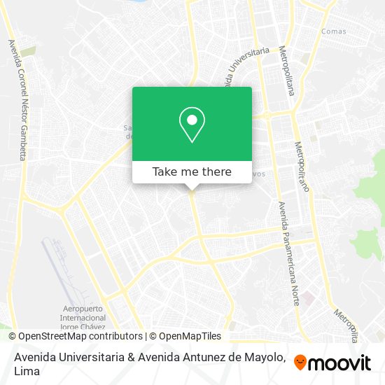 Avenida Universitaria & Avenida Antunez de Mayolo map