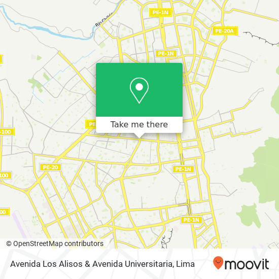 Avenida Los Alisos & Avenida Universitaria map