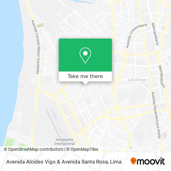 Mapa de Avenida Alcides Vigo & Avenida Santa Rosa