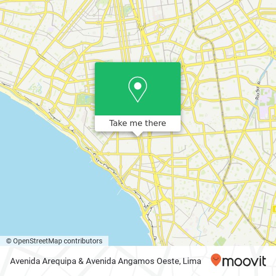Avenida Arequipa & Avenida Angamos Oeste map