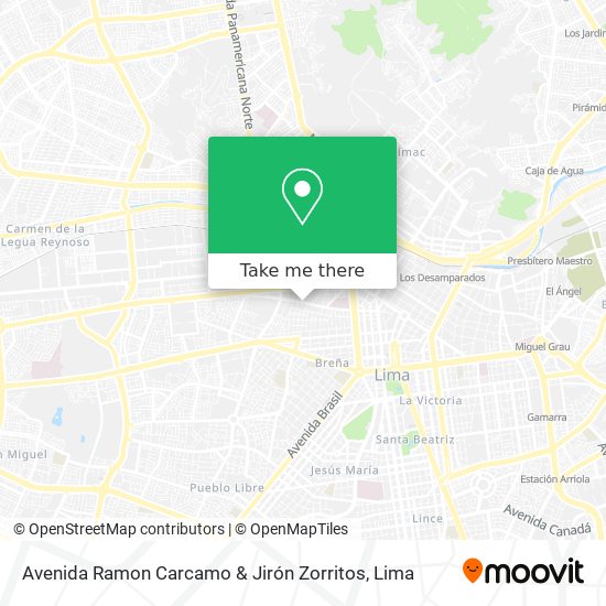 Avenida Ramon Carcamo & Jirón Zorritos map