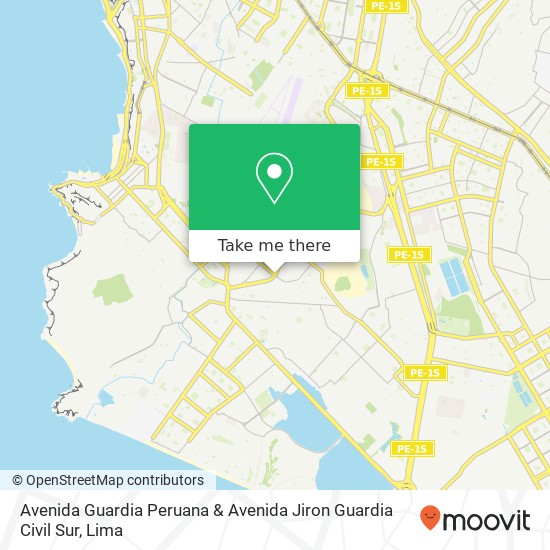 Avenida Guardia Peruana & Avenida Jiron Guardia Civil Sur map