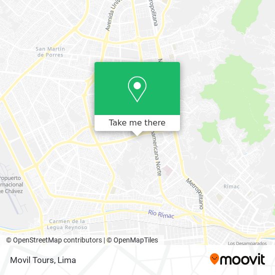 Movil Tours map