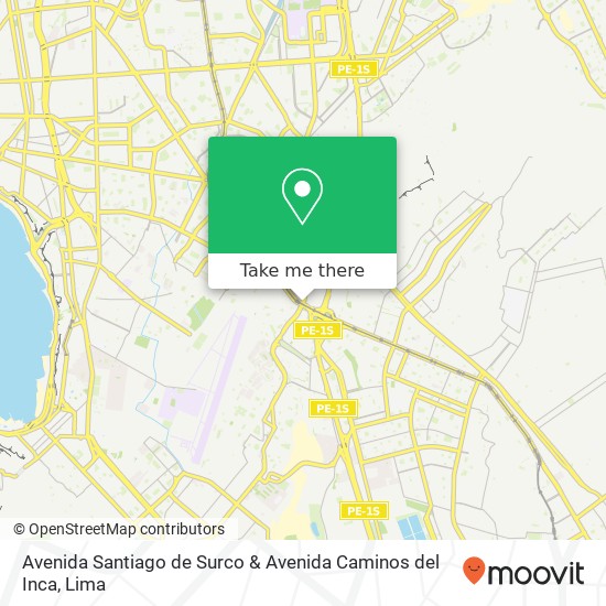 Mapa de Avenida Santiago de Surco & Avenida Caminos del Inca