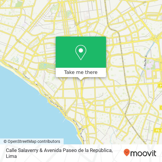 Mapa de Calle Salaverry & Avenida Paseo de la República