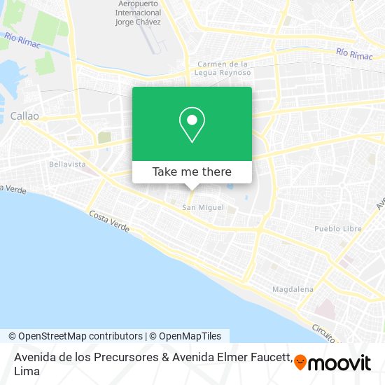 Avenida de los Precursores & Avenida Elmer Faucett map