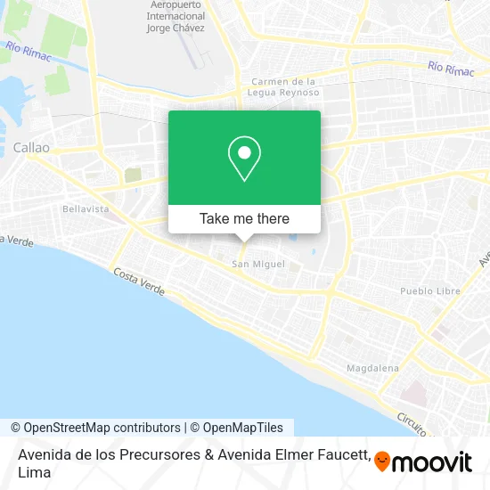Mapa de Avenida de los Precursores & Avenida Elmer Faucett