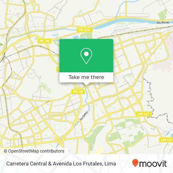 Carretera Central & Avenida Los Frutales map