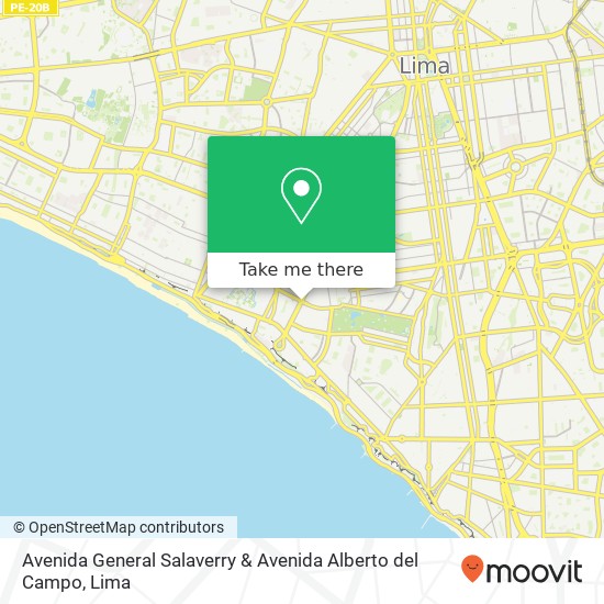 Avenida General Salaverry & Avenida Alberto del Campo map