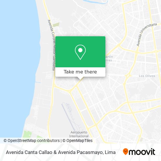 Avenida Canta Callao & Avenida Pacasmayo map