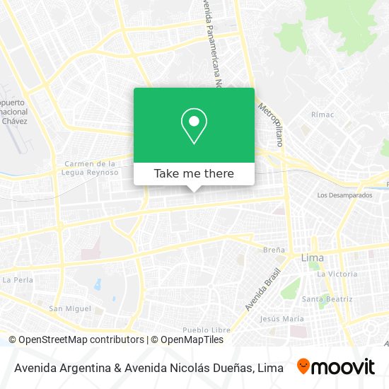 Avenida Argentina & Avenida Nicolás Dueñas map