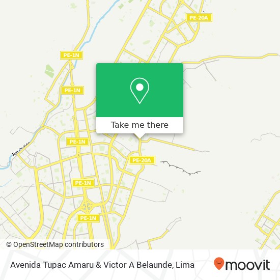 Avenida Tupac Amaru & Victor A Belaunde map