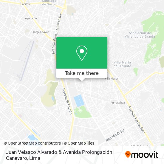 Juan Velasco Alvarado & Avenida Prolongación Canevaro map
