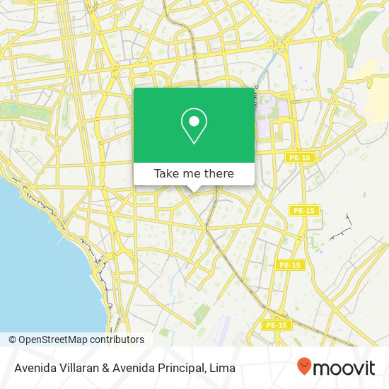Avenida Villaran & Avenida Principal map