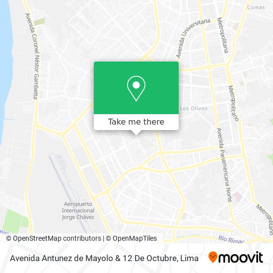 Avenida Antunez de Mayolo & 12 De Octubre map