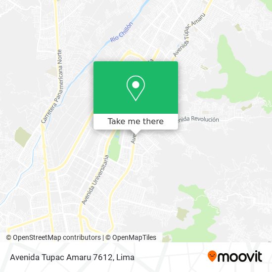Mapa de Avenida Tupac Amaru 7612