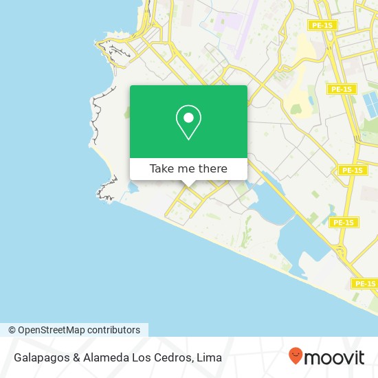 Mapa de Galapagos & Alameda Los Cedros