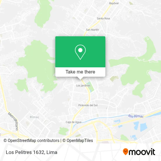 Los Pelitres 1632 map