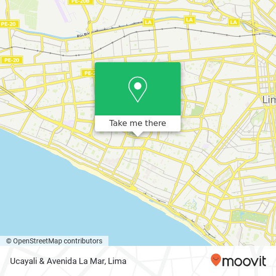 Ucayali & Avenida La Mar map