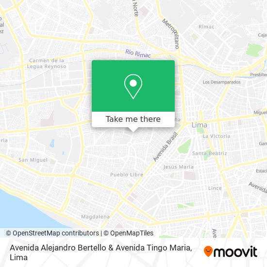 Avenida Alejandro Bertello & Avenida Tingo Maria map