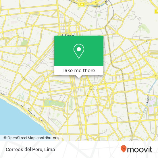 Correos del Perú map
