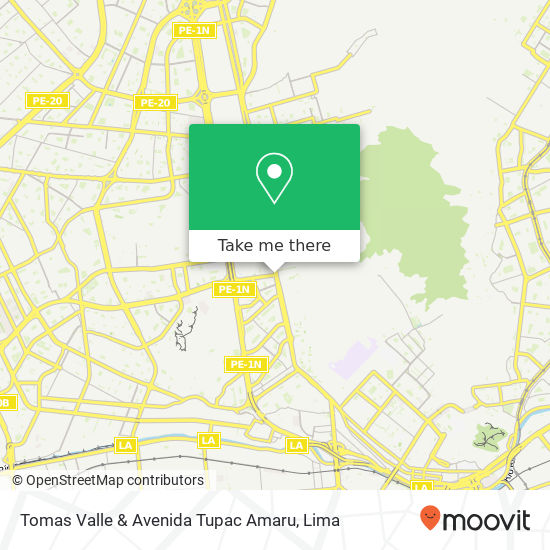 Tomas Valle & Avenida Tupac Amaru map