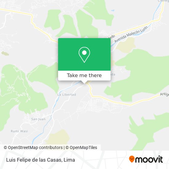 Luis Felipe de las Casas map