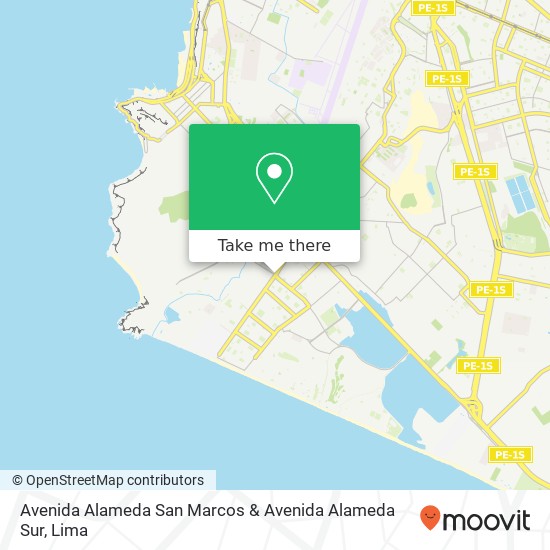 Avenida Alameda San Marcos & Avenida Alameda Sur map