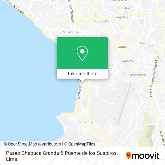 Paseo Chabuca Granda & Puente de los Suspiros map
