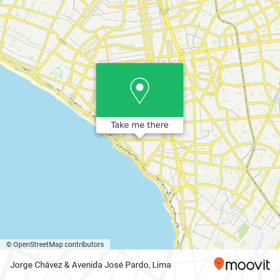 Jorge Chávez & Avenida José Pardo map