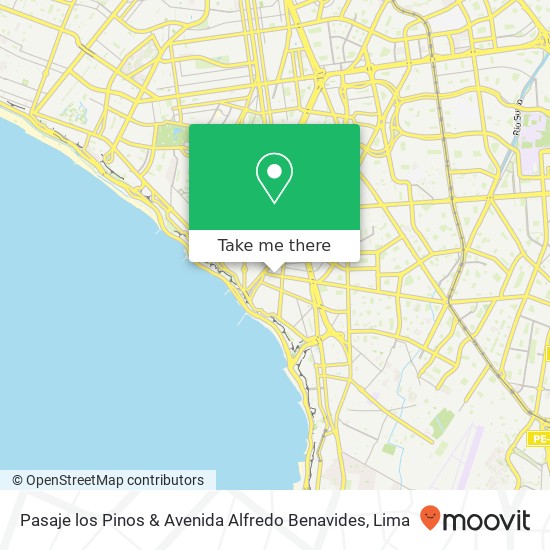 Mapa de Pasaje los Pinos & Avenida Alfredo Benavides