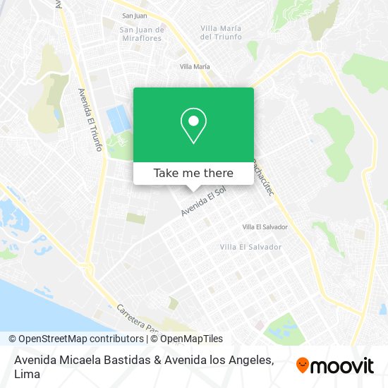 Mapa de Avenida Micaela Bastidas & Avenida los Angeles