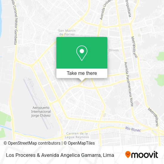Mapa de Los Proceres & Avenida Angelica Gamarra